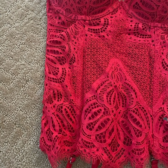 Victoria's secret Very Sexy Unlined Lace-up Corset 32C Red - Picture 3 of 3